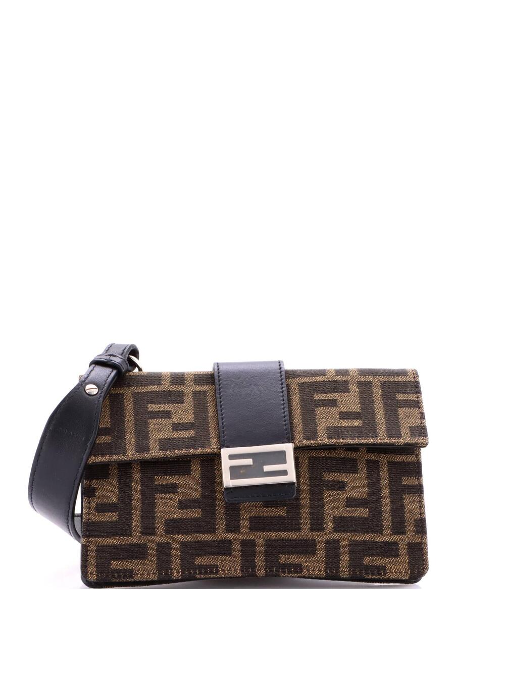 Fendi Baguette Convertible Pouch Zucca #377748F90B